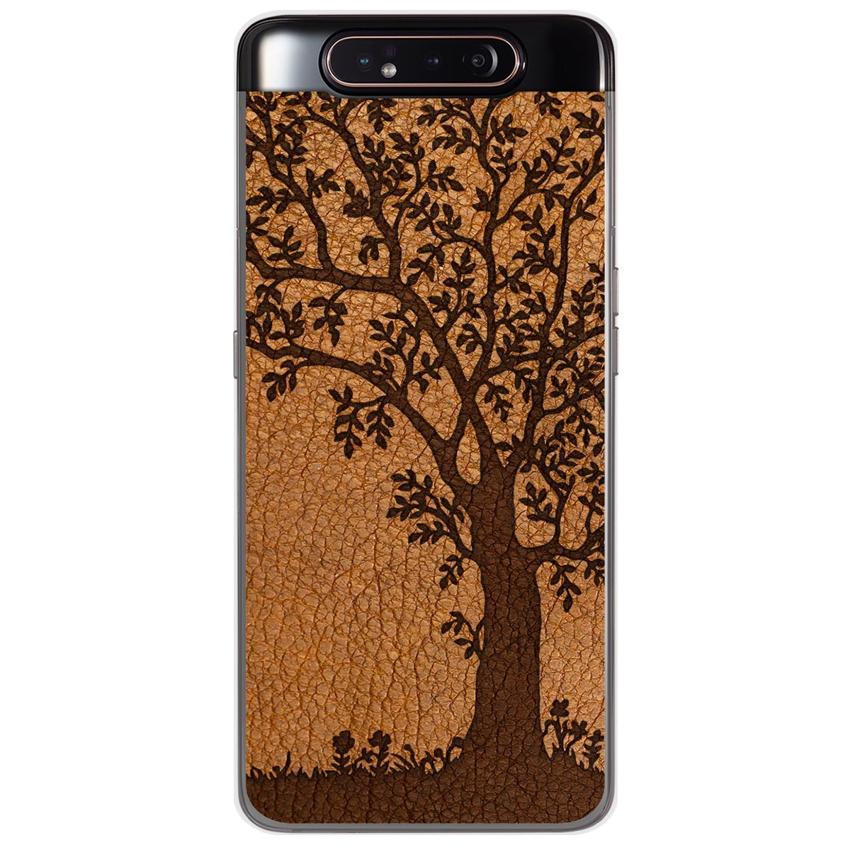 Funda Gel Tpu para Samsung Galaxy A80 diseño Cuero 03 Dibujos