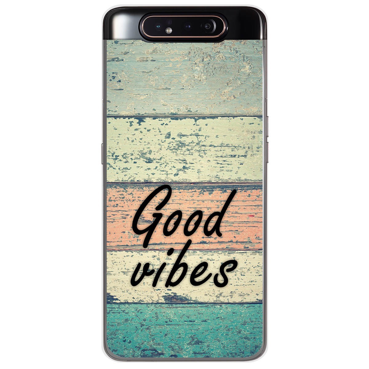 Funda Gel Tpu para Samsung Galaxy A80 diseño Madera 01 Dibujos