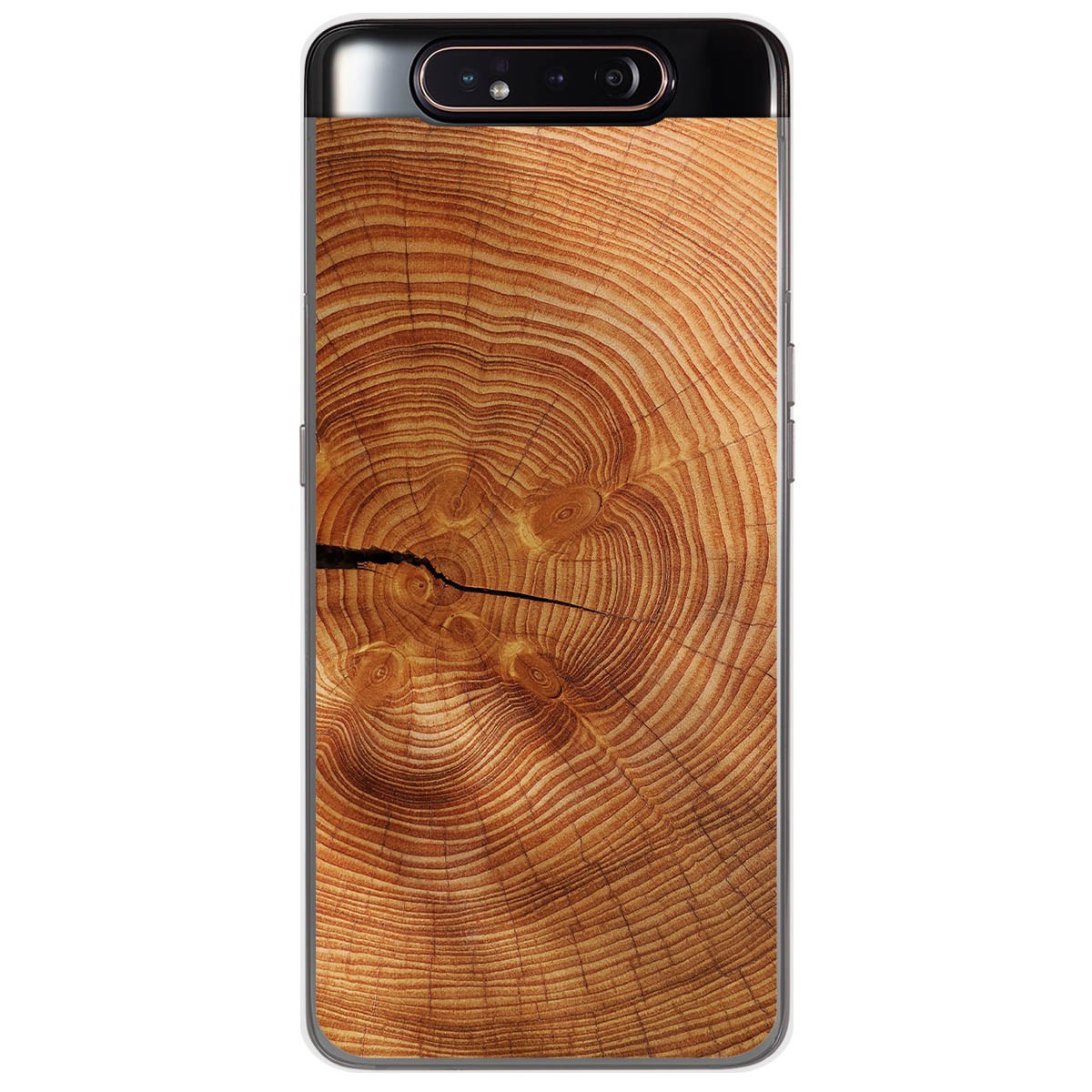 Funda Gel Tpu para Samsung Galaxy A80 diseño Madera 04 Dibujos