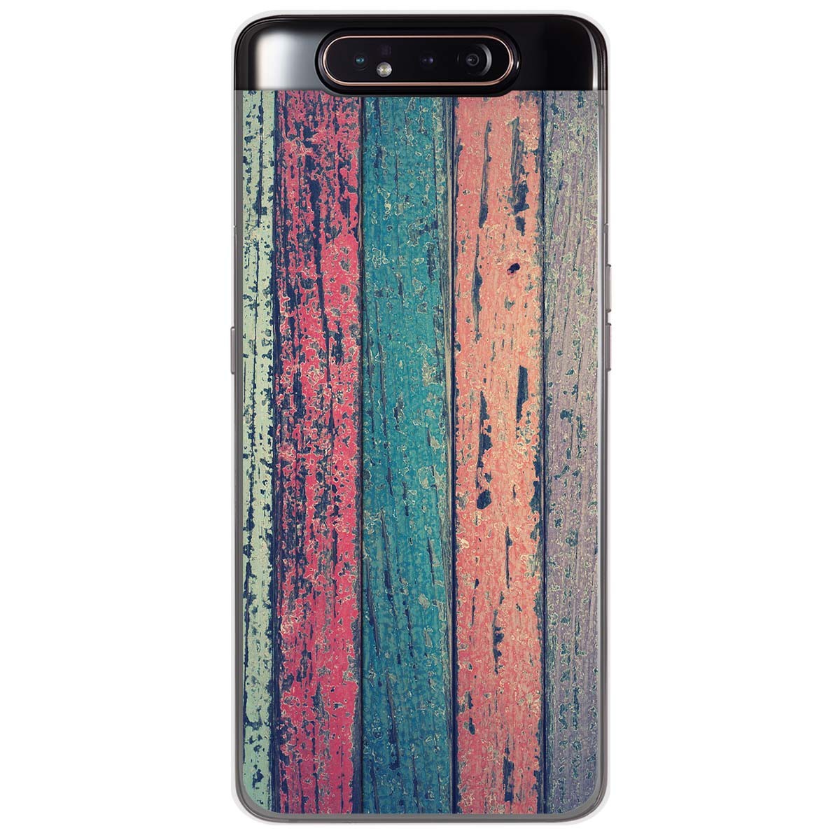 Funda Gel Tpu para Samsung Galaxy A80 diseño Madera 10 Dibujos