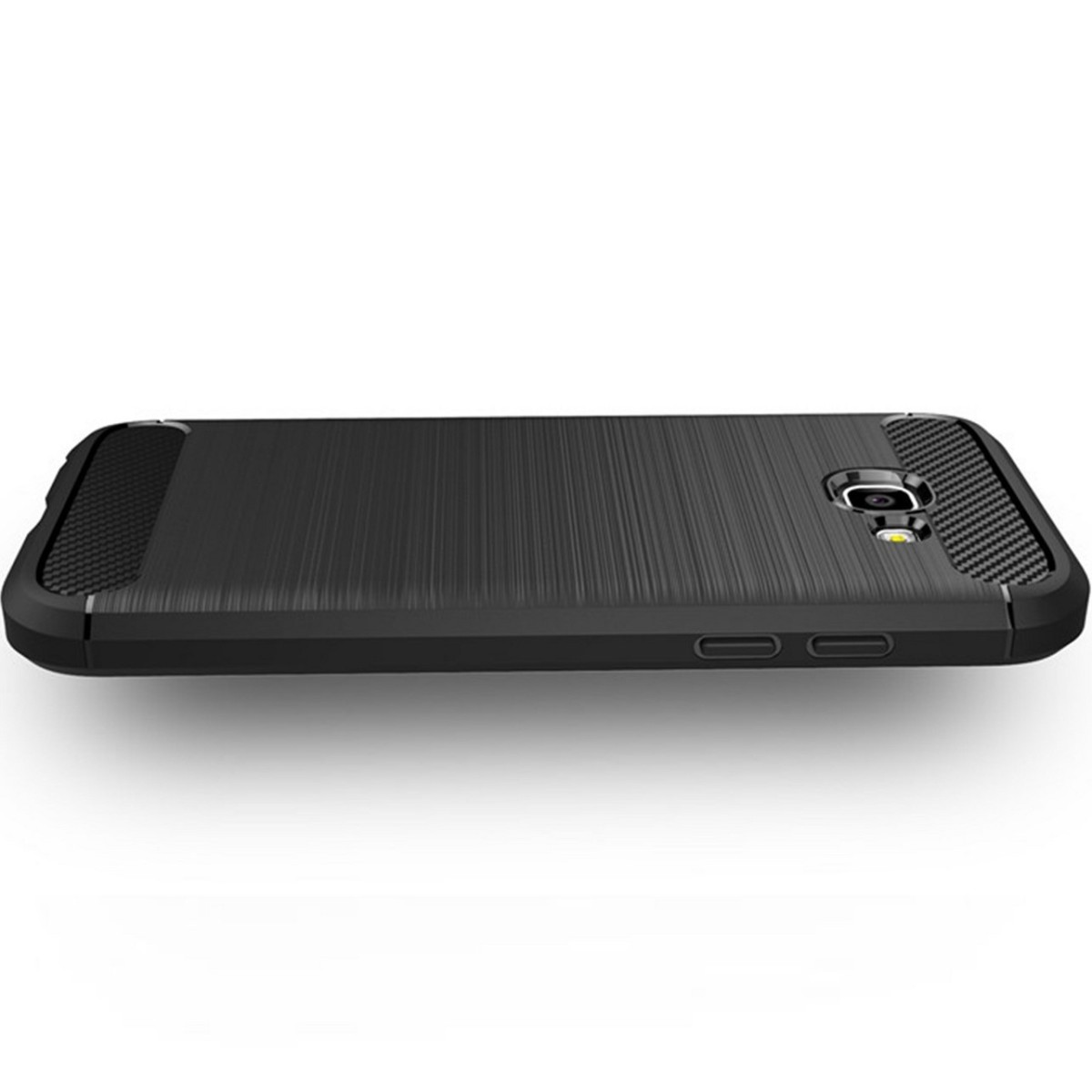 Funda Gel Tpu Tipo Carbon Negra para Samsung Galaxy A3 (2017)