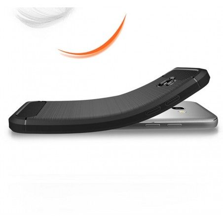 Funda Gel Tpu Tipo Carbon Negra para Samsung Galaxy A3 (2017)