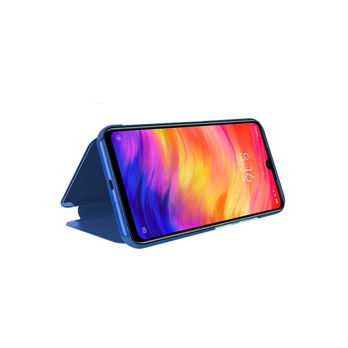 Funda Flip Cover Clear View para Xiaomi Redmi Note 7 color Azul