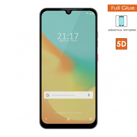 Protector Cristal Templado Completo 5D Full Glue Negro para Zte Blade V10 vita / Orange Neva Play Vidrio