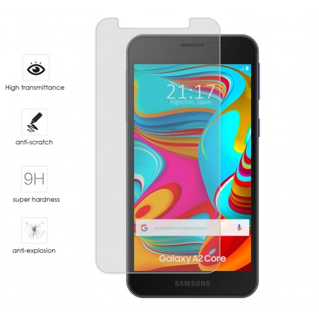 Protector Cristal Templado para Samsung Galaxy A2 Core Vidrio