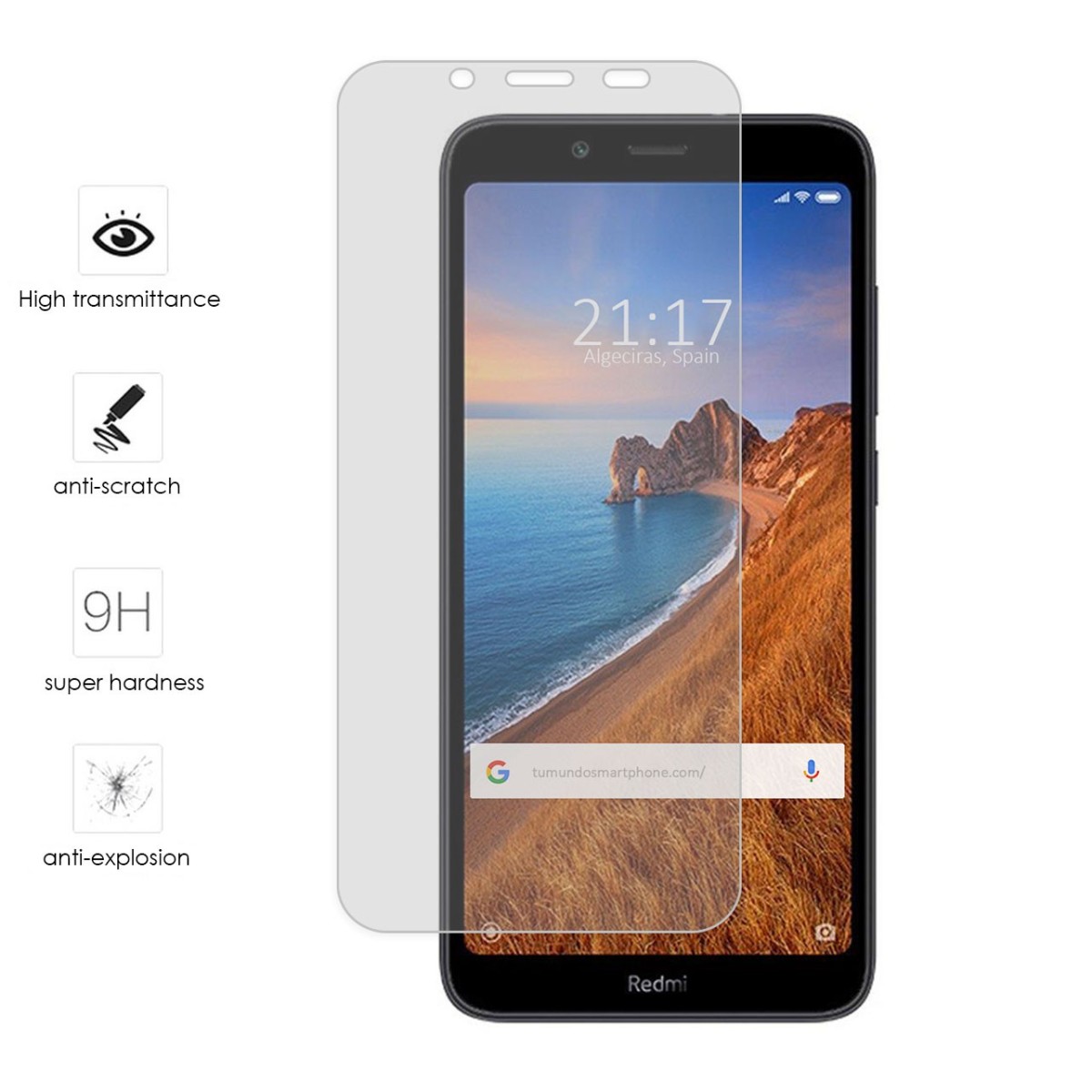 Protector Cristal Templado para Xiaomi Redmi 7a Vidrio