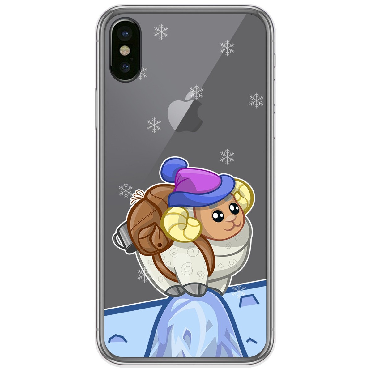 Funda Gel Transparente para Iphone  X / Xs diseño Cabra Dibujos
