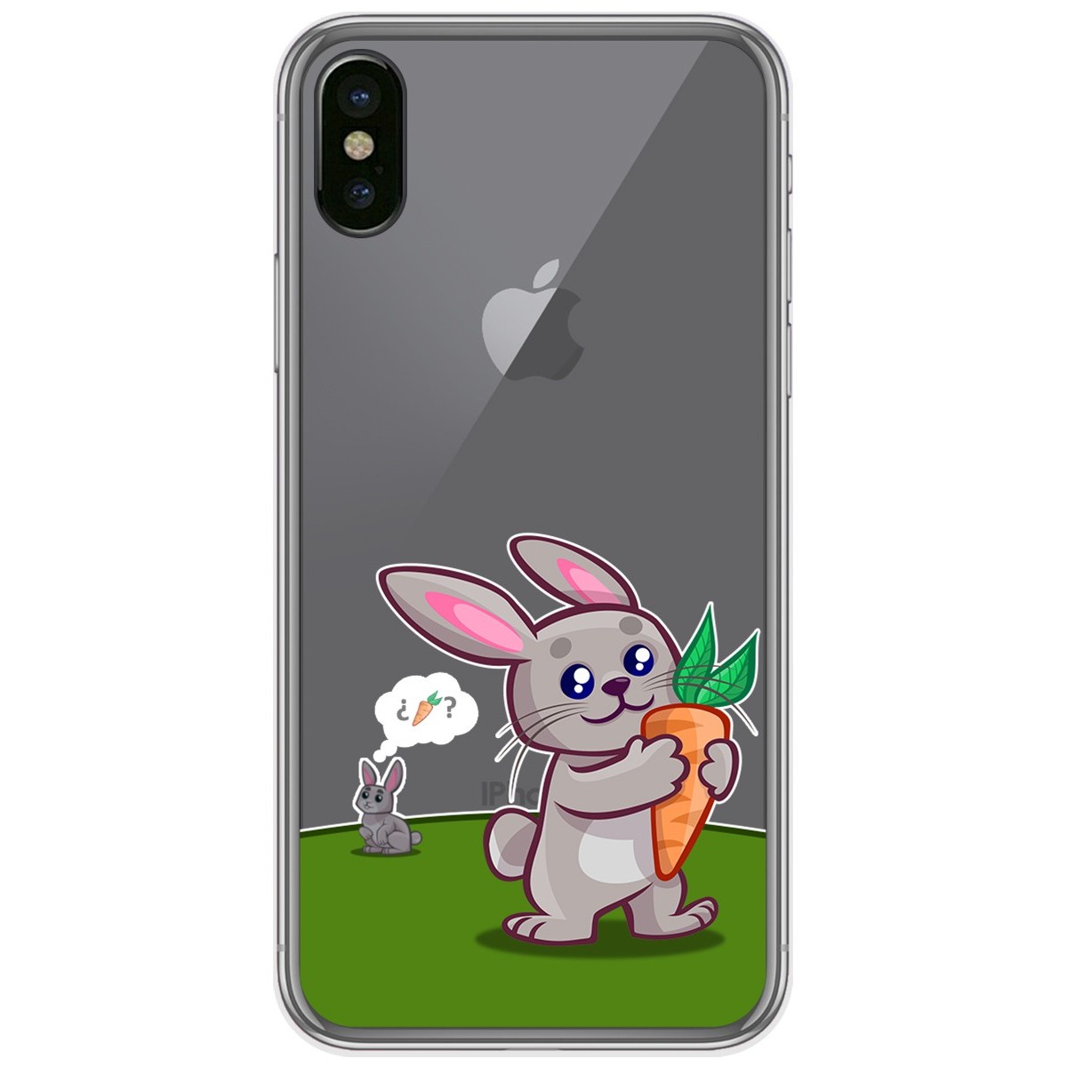 Funda Gel Transparente para Iphone  X / Xs diseño Conejo Dibujos
