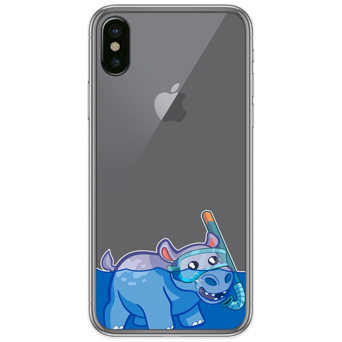 Funda Gel Transparente para Iphone  X / Xs diseño Hipo Dibujos
