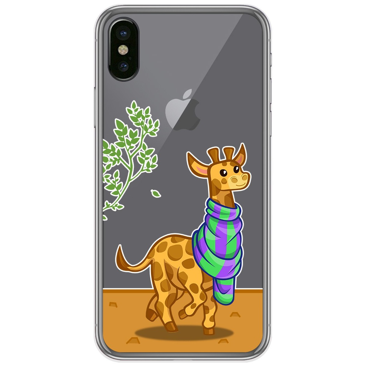 Funda Gel Transparente para Iphone  X / Xs diseño Jirafa Dibujos