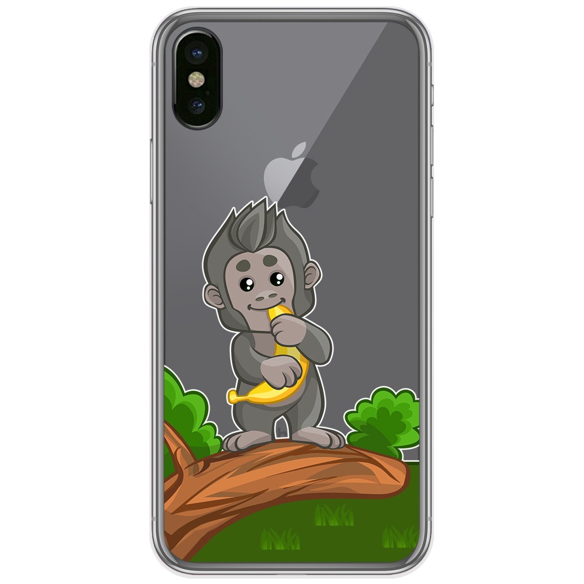 Funda Gel Transparente para Iphone  X / Xs diseño Mono Dibujos