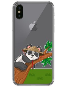 Funda Gel Transparente para Iphone  X / Xs diseño Panda Dibujos