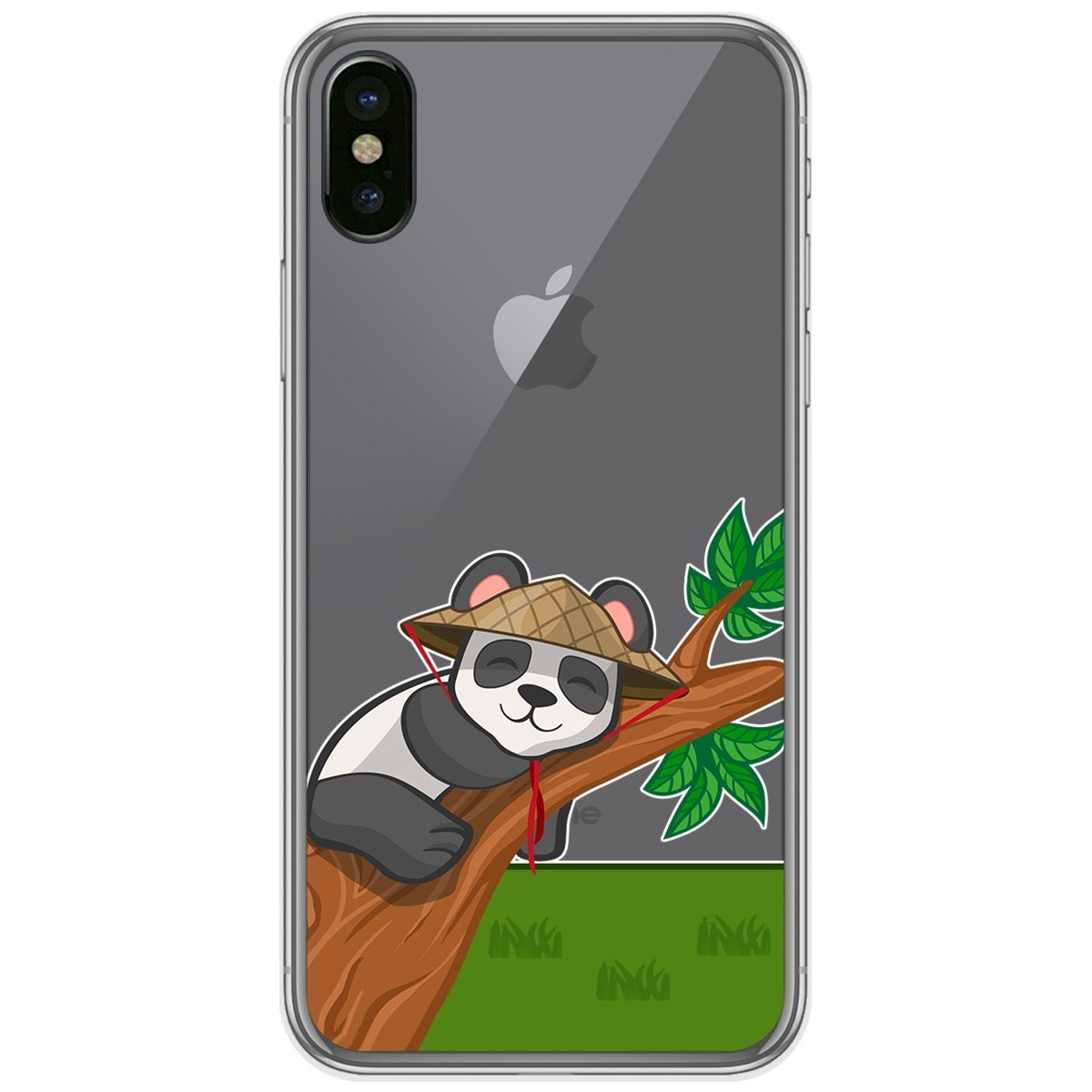 Funda Gel Transparente para Iphone  X / Xs diseño Panda Dibujos