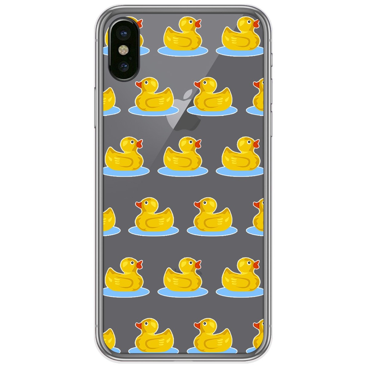 Funda Gel Transparente para Iphone  X / Xs diseño Pato Dibujos