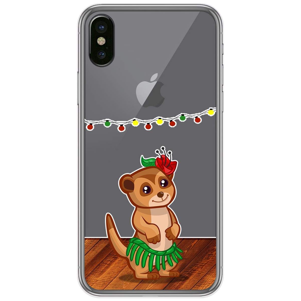 Funda Gel Transparente para Iphone  X / Xs diseño Suricata Dibujos