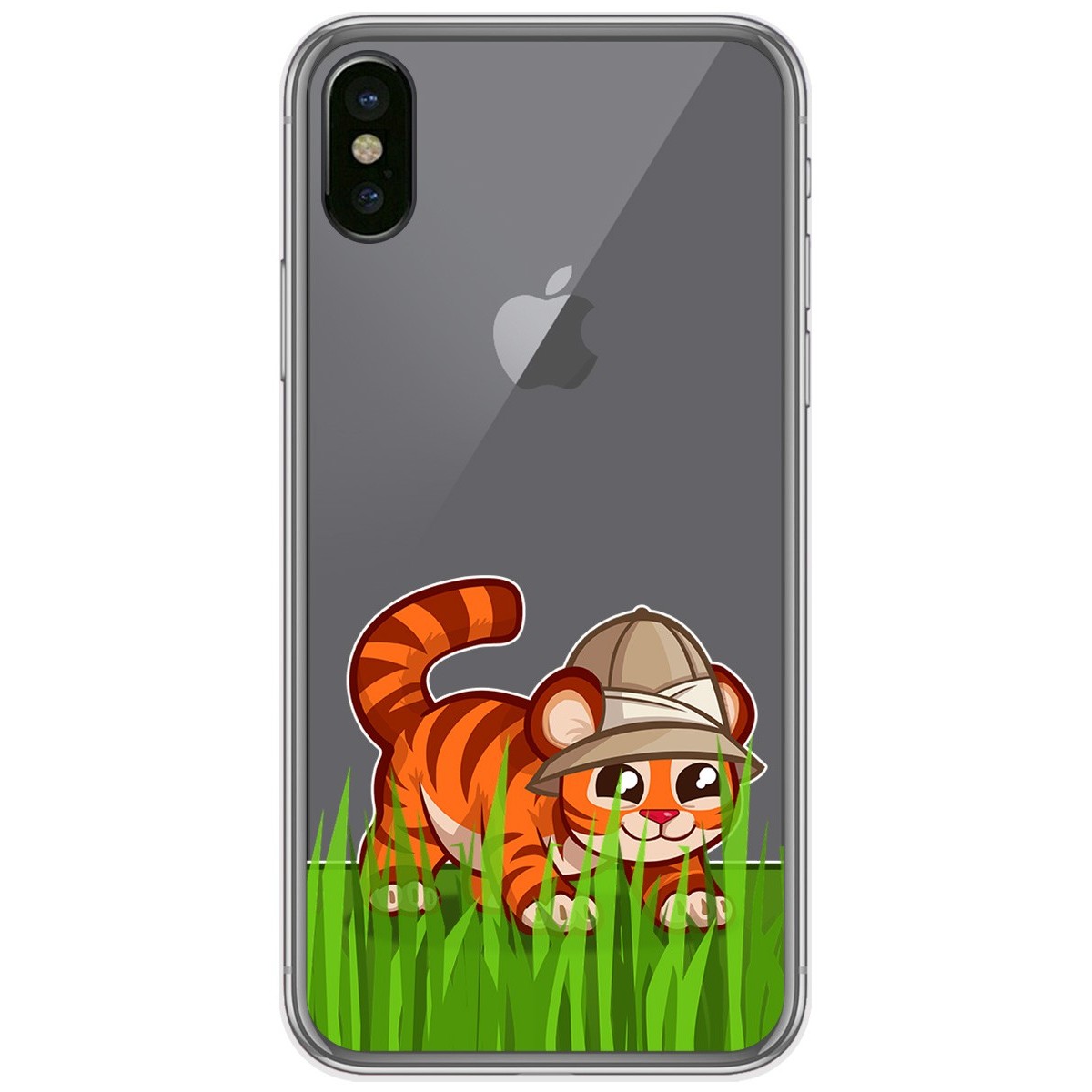 Funda Gel Transparente para Iphone  X / Xs diseño Tigre Dibujos