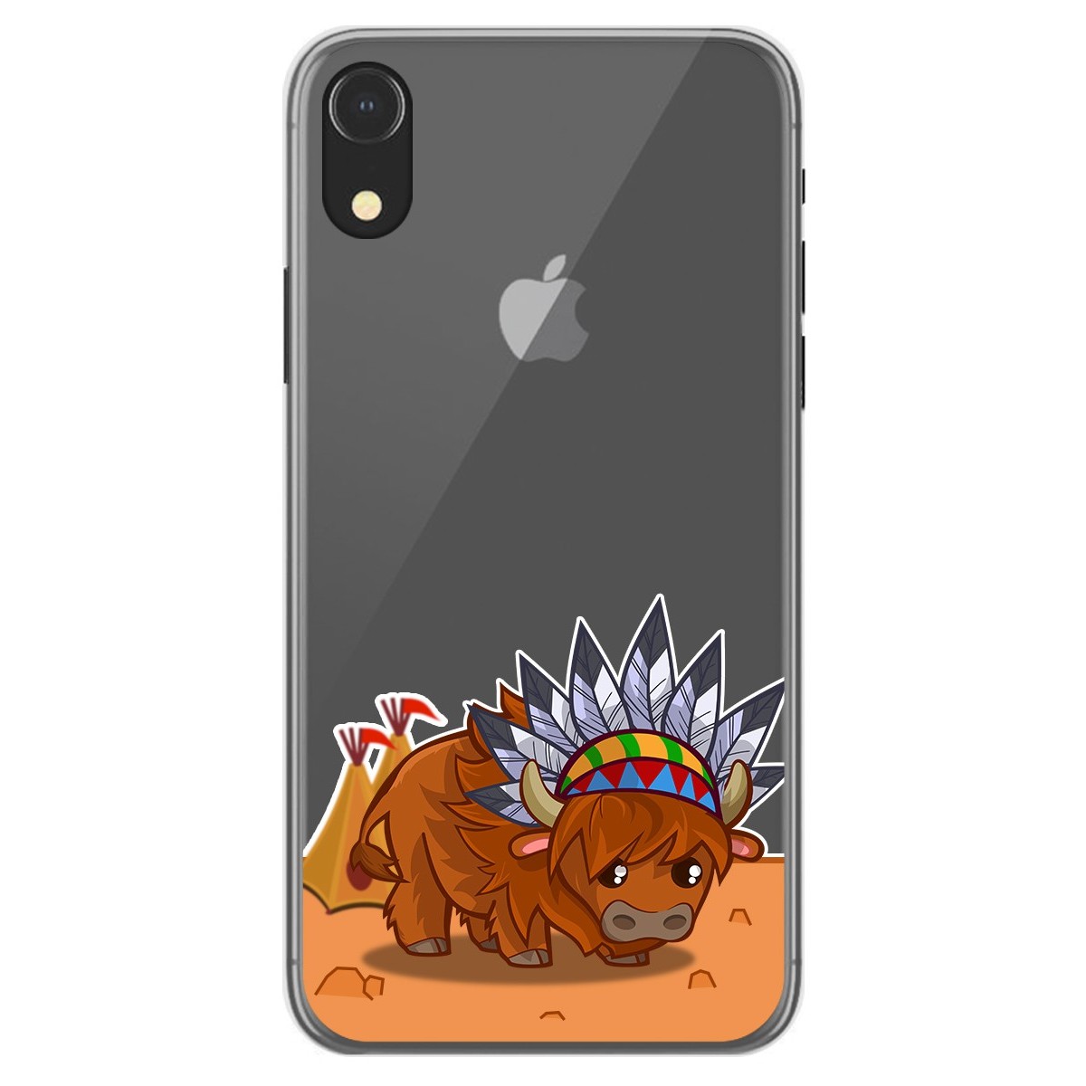 Funda Gel Transparente para Iphone Xr diseño Bufalo Dibujos