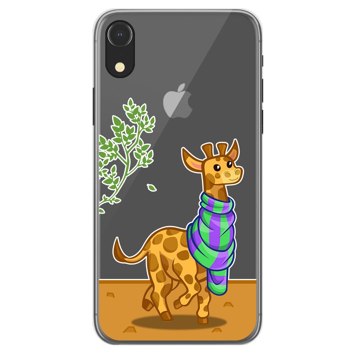 Funda Gel Transparente para Iphone Xr diseño Jirafa Dibujos