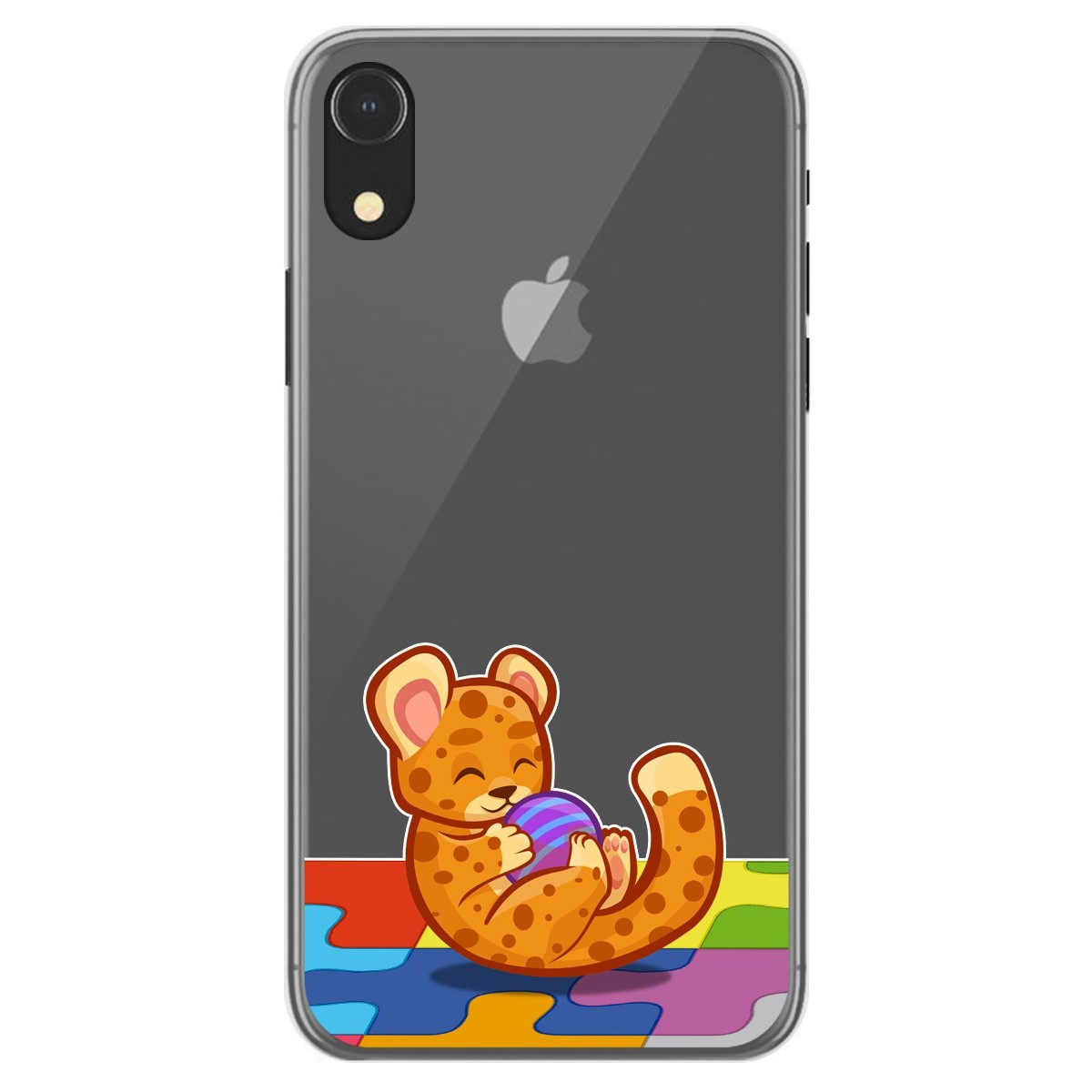 Funda Gel Transparente para Iphone Xr diseño Leopardo Dibujos