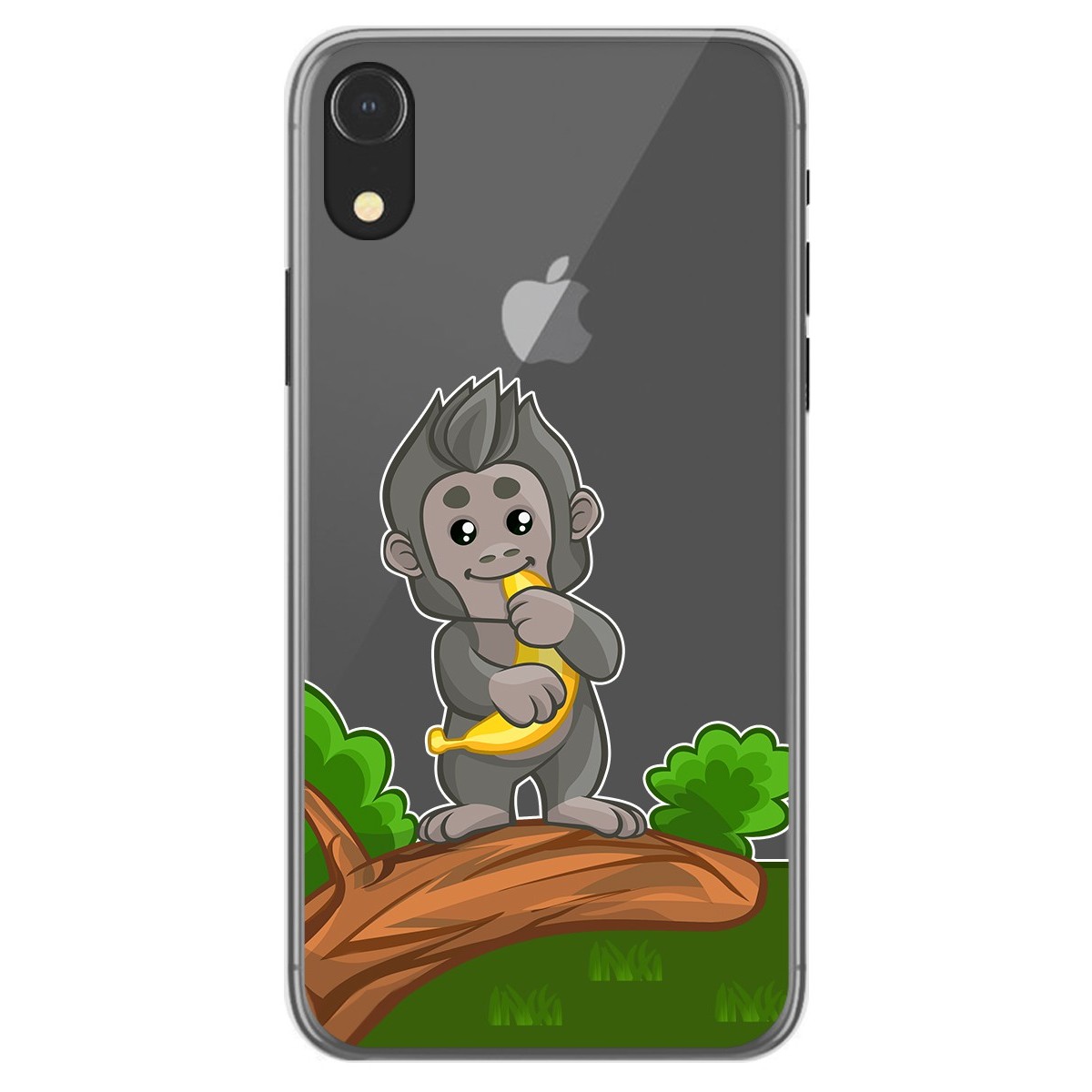 Funda Gel Transparente para Iphone Xr diseño Mono Dibujos