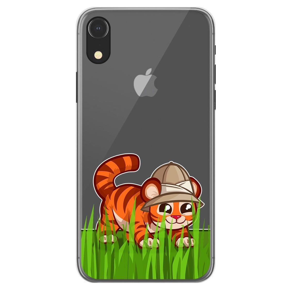 Funda Gel Transparente para Iphone Xr diseño Tigre Dibujos