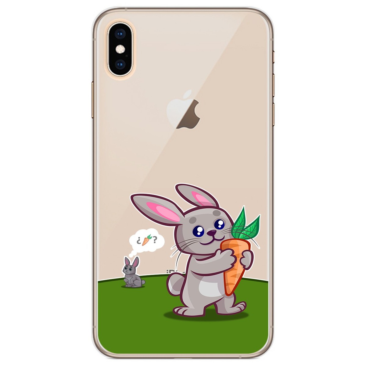 Funda Gel Transparente para Iphone Xs Max diseño Conejo Dibujos