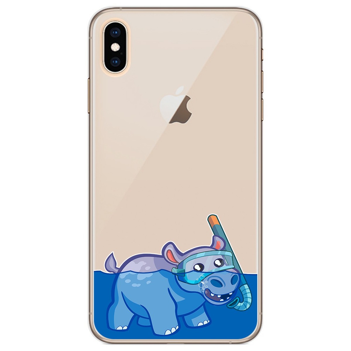 Funda Gel Transparente para Iphone Xs Max diseño Hipo Dibujos