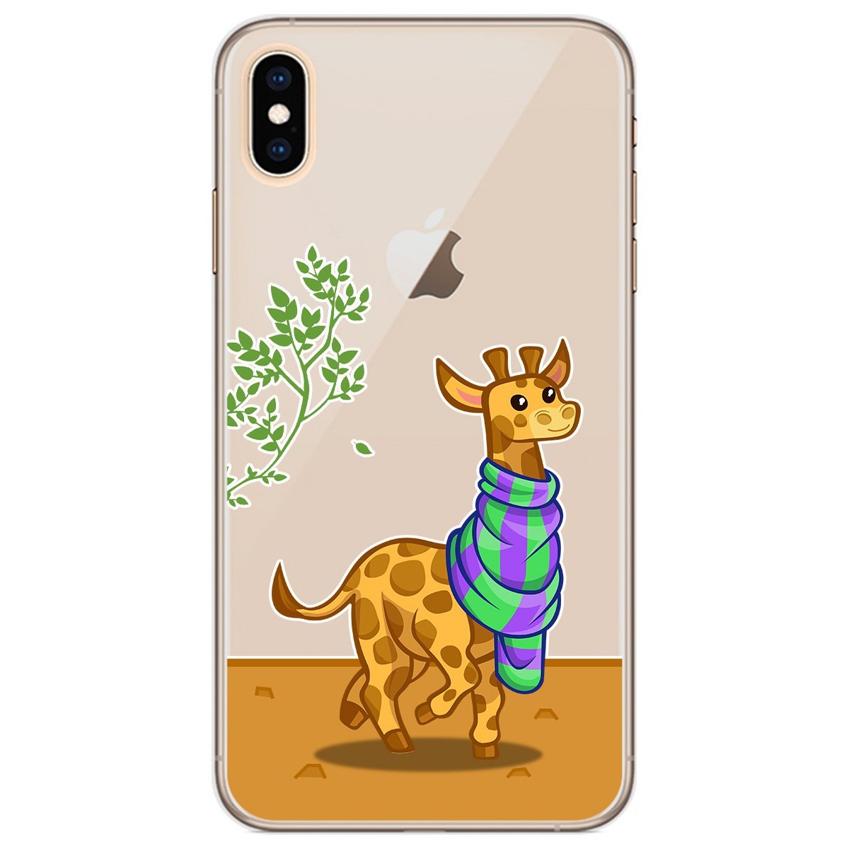 Funda Gel Transparente para Iphone Xs Max diseño Jirafa Dibujos