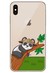 Funda Gel Transparente para Iphone Xs Max diseño Panda Dibujos