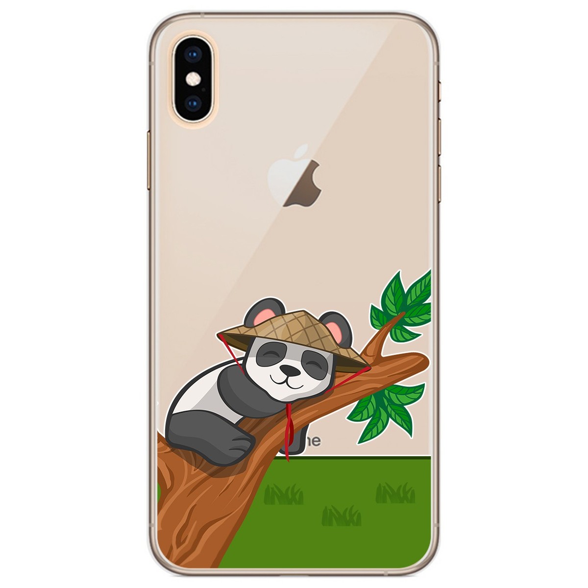 Funda Gel Transparente para Iphone Xs Max diseño Panda Dibujos