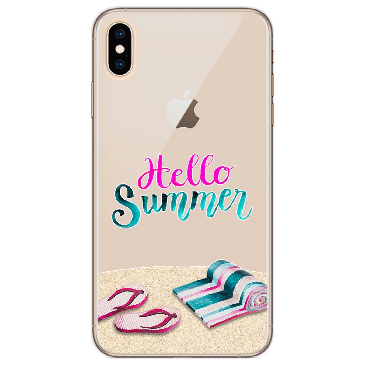 Funda Gel Transparente para Iphone Xs Max diseño Summer Dibujos