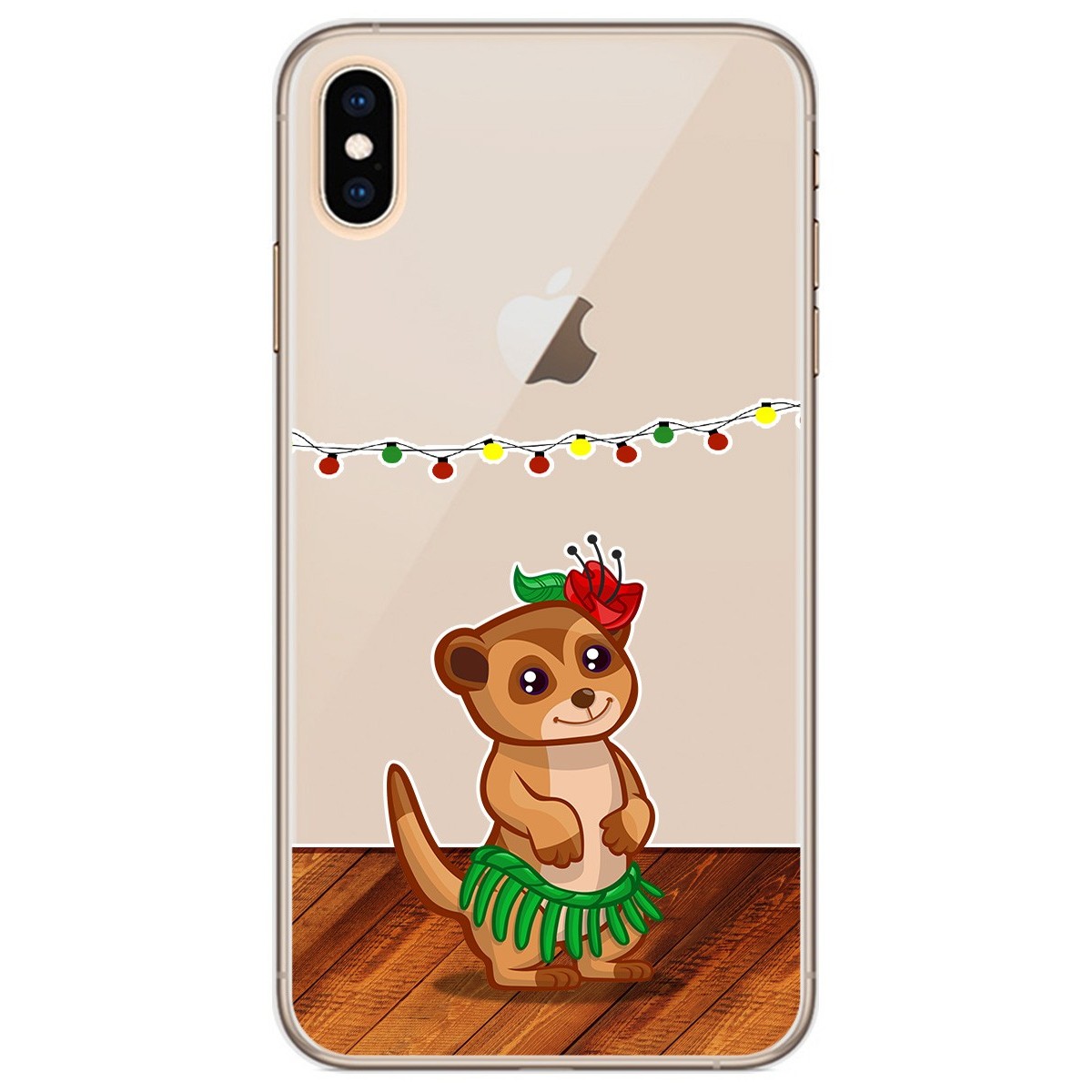 Funda Gel Transparente para Iphone Xs Max diseño Suricata Dibujos