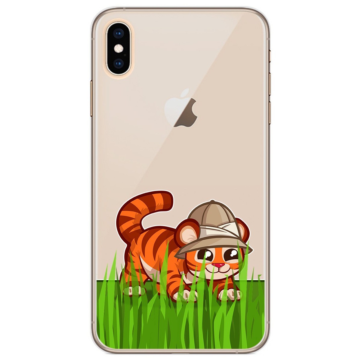 Funda Gel Transparente para Iphone Xs Max diseño Tigre Dibujos