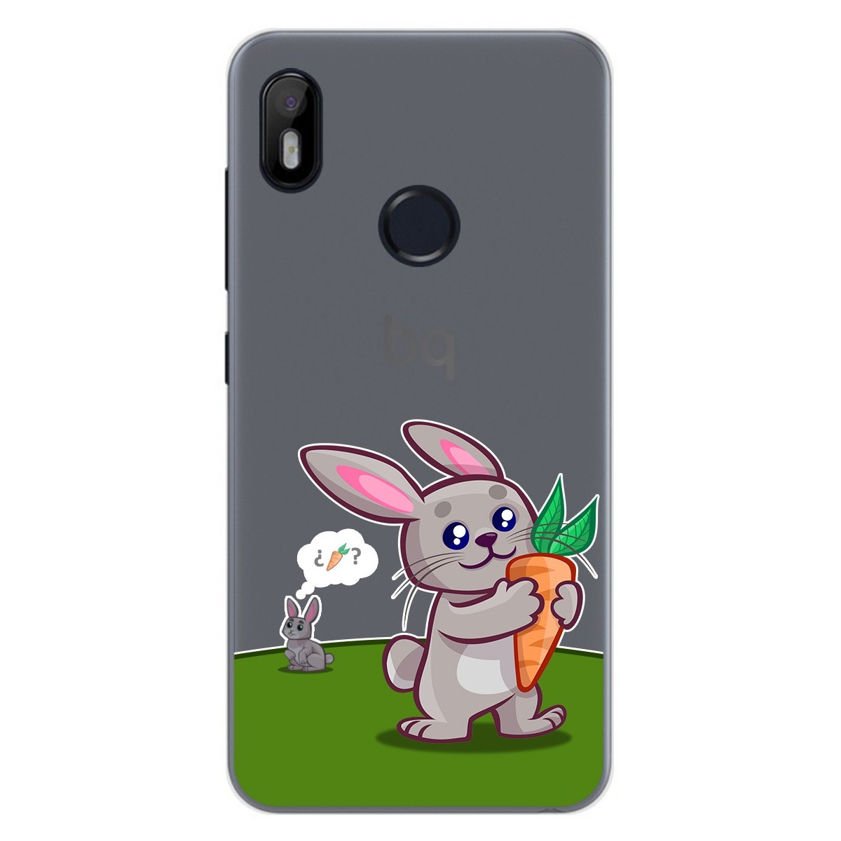 Funda Gel Transparente para Bq Aquaris C diseño Conejo Dibujos