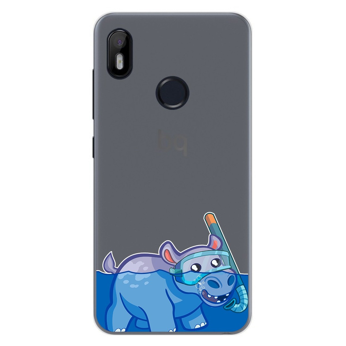 Funda Gel Transparente para Bq Aquaris C diseño Hipo Dibujos