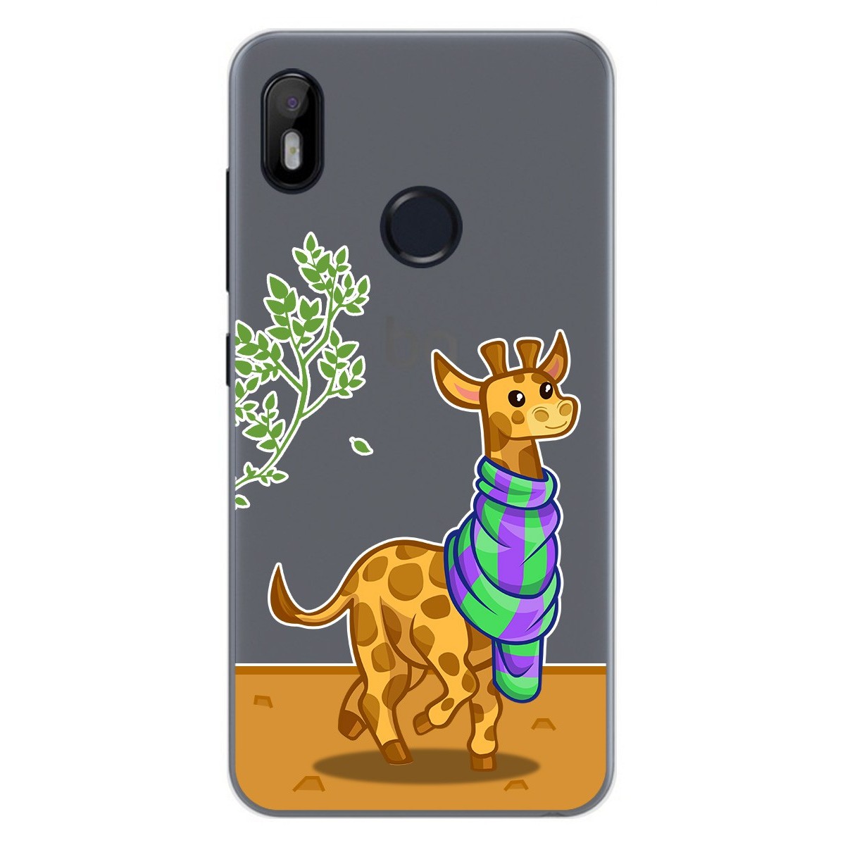 Funda Gel Transparente para Bq Aquaris C diseño Jirafa Dibujos