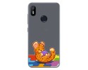 Funda Gel Transparente para Bq Aquaris C diseño Leopardo Dibujos