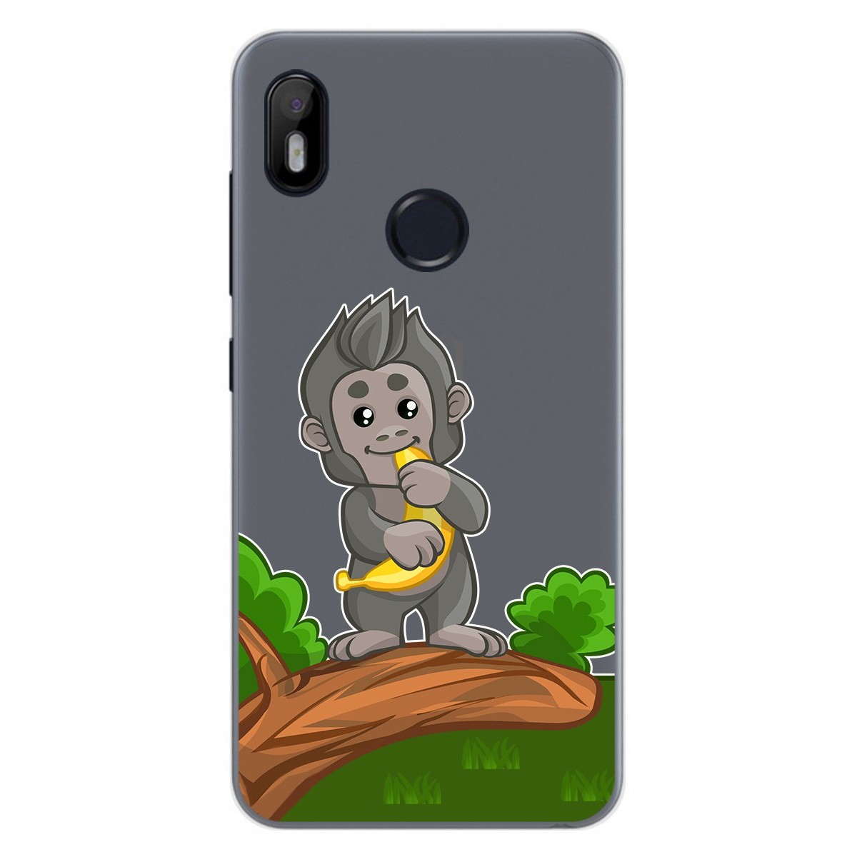 Funda Gel Transparente para Bq Aquaris C diseño Mono Dibujos