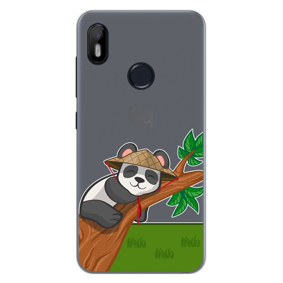 Funda Gel Transparente para Bq Aquaris C diseño Panda Dibujos