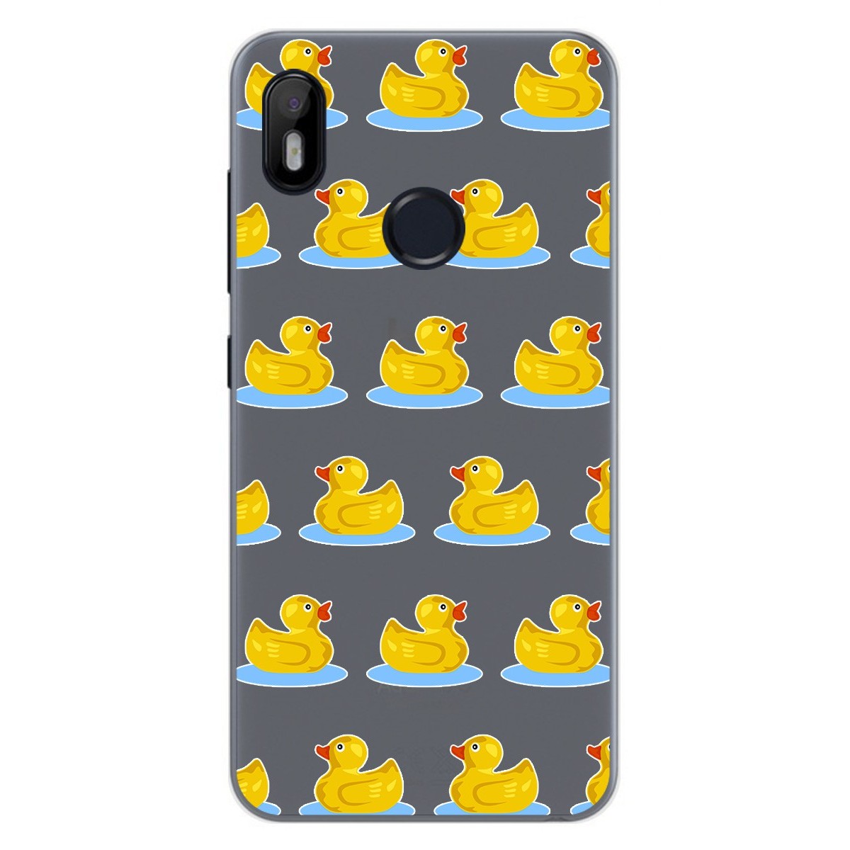 Funda Gel Transparente para Bq Aquaris C diseño Pato Dibujos