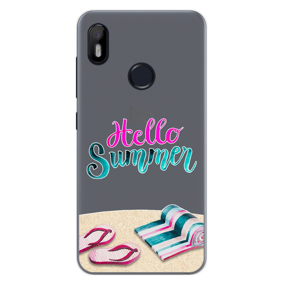 Funda Gel Transparente para Bq Aquaris C diseño Summer Dibujos