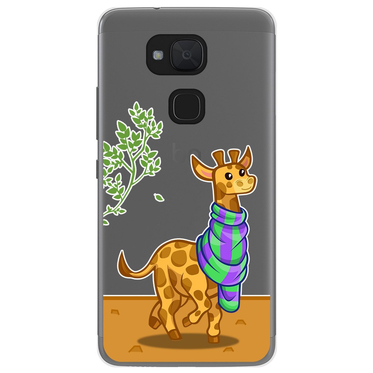Funda Gel Transparente para Bq Aquaris V / Vs diseño Jirafa Dibujos