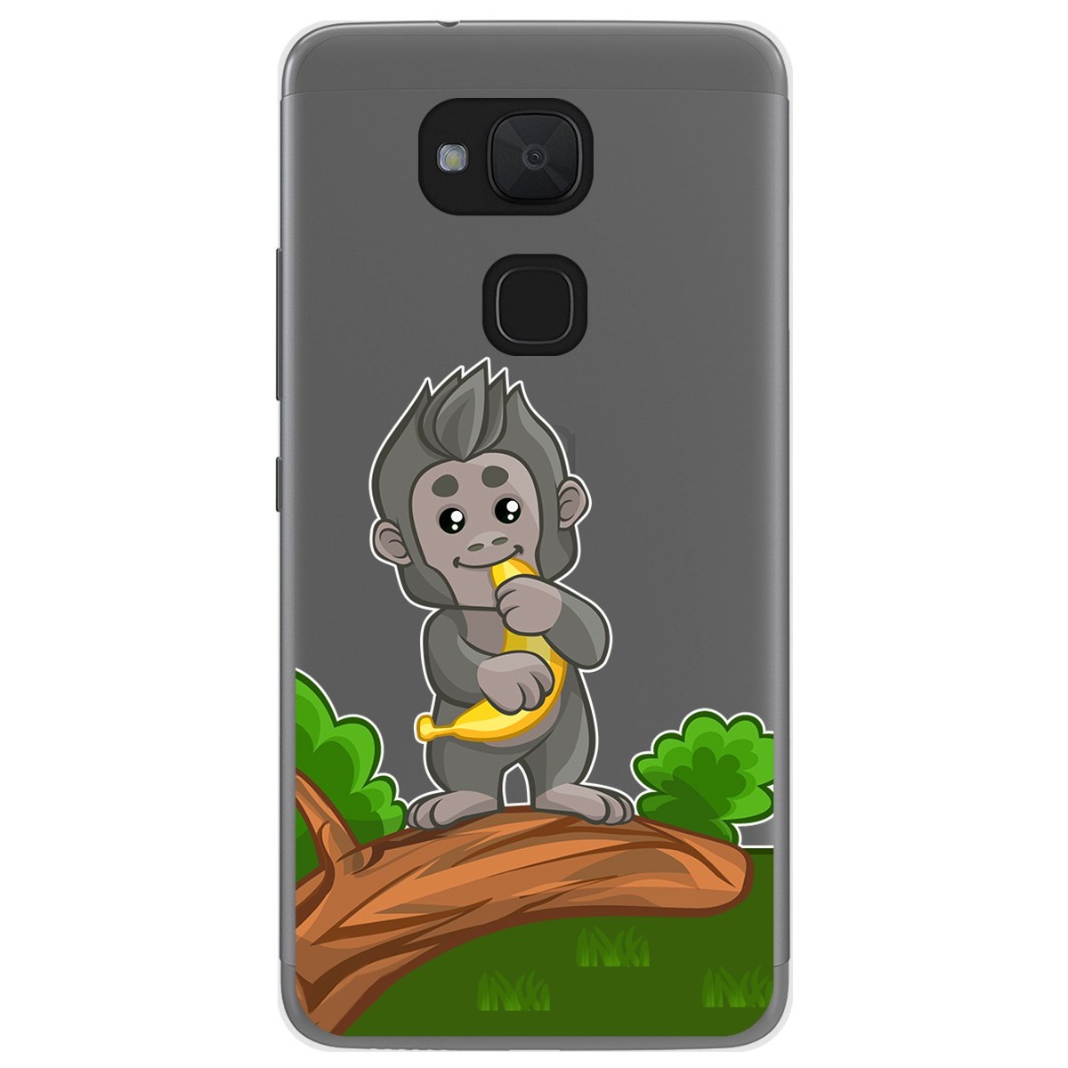 Funda Gel Transparente para Bq Aquaris V / Vs diseño Mono Dibujos