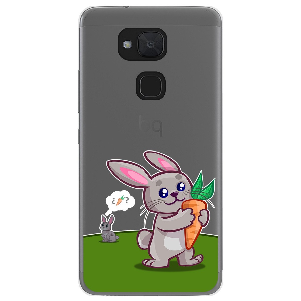 Funda Gel Transparente para Bq Aquaris V Plus / Vs Plus diseño Conejo Dibujos
