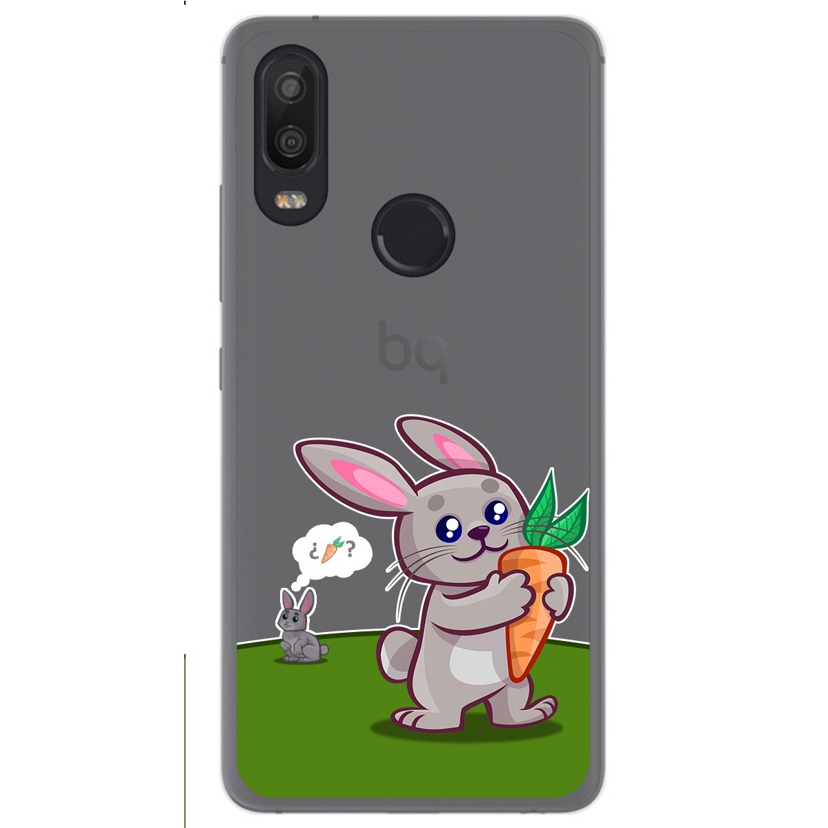 Funda Gel Transparente para Bq Aquaris X2 / X2 Pro diseño Conejo Dibujos