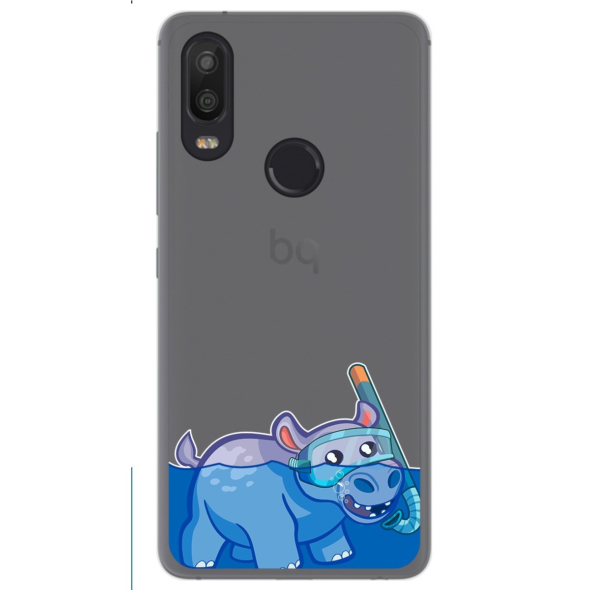 Funda Gel Transparente para Bq Aquaris X2 / X2 Pro diseño Hipo Dibujos