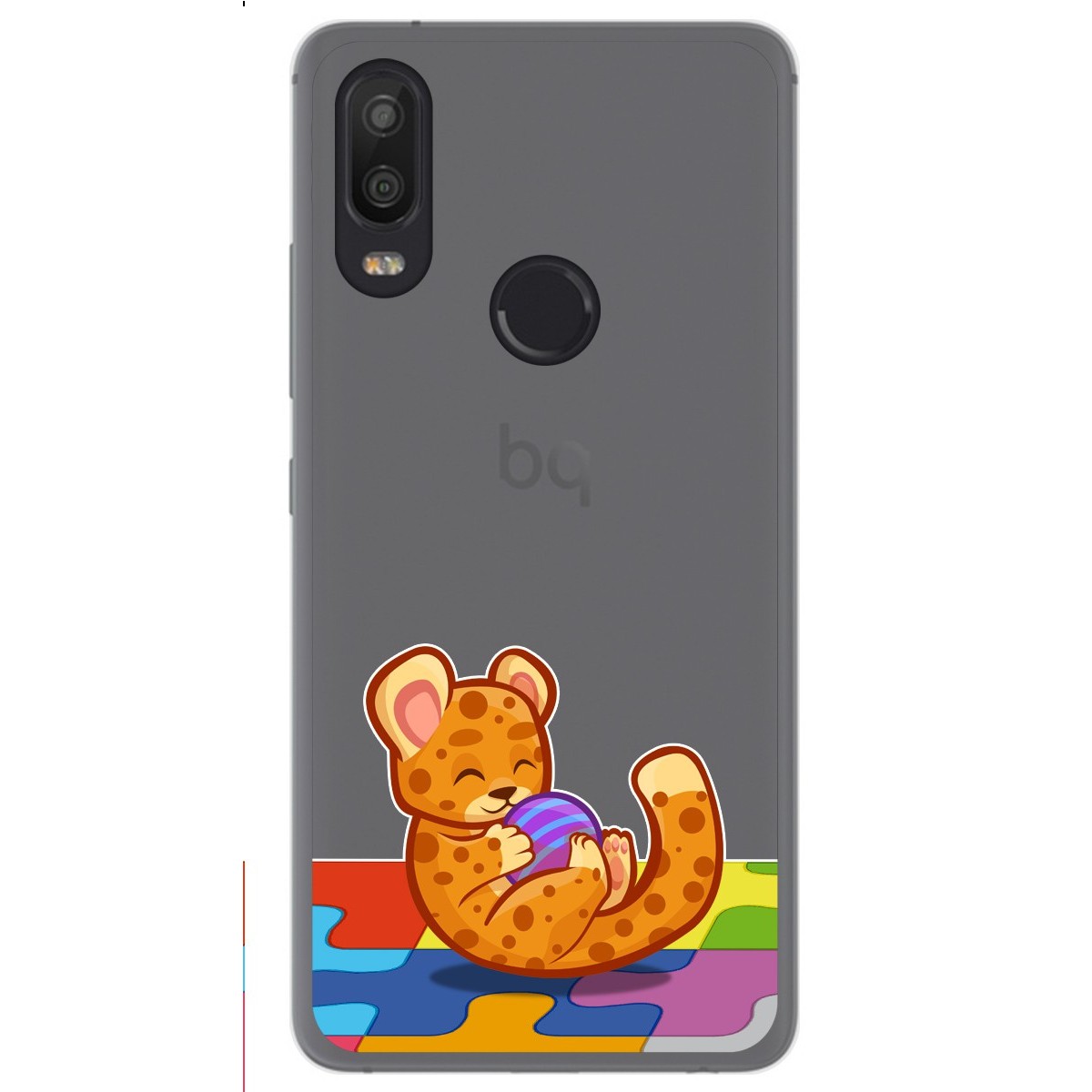 Funda Gel Transparente para Bq Aquaris X2 / X2 Pro diseño Leopardo Dibujos