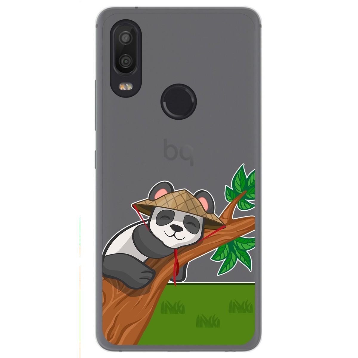 Funda Gel Transparente para Bq Aquaris X2 / X2 Pro diseño Panda Dibujos