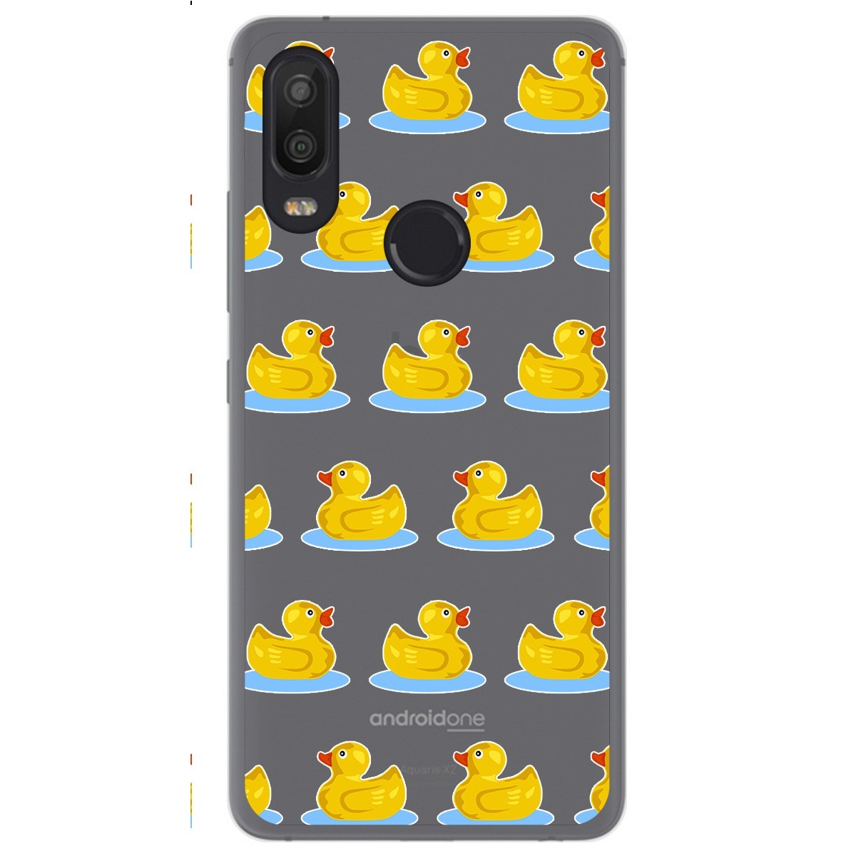 Funda Gel Transparente para Bq Aquaris X2 / X2 Pro diseño Pato Dibujos