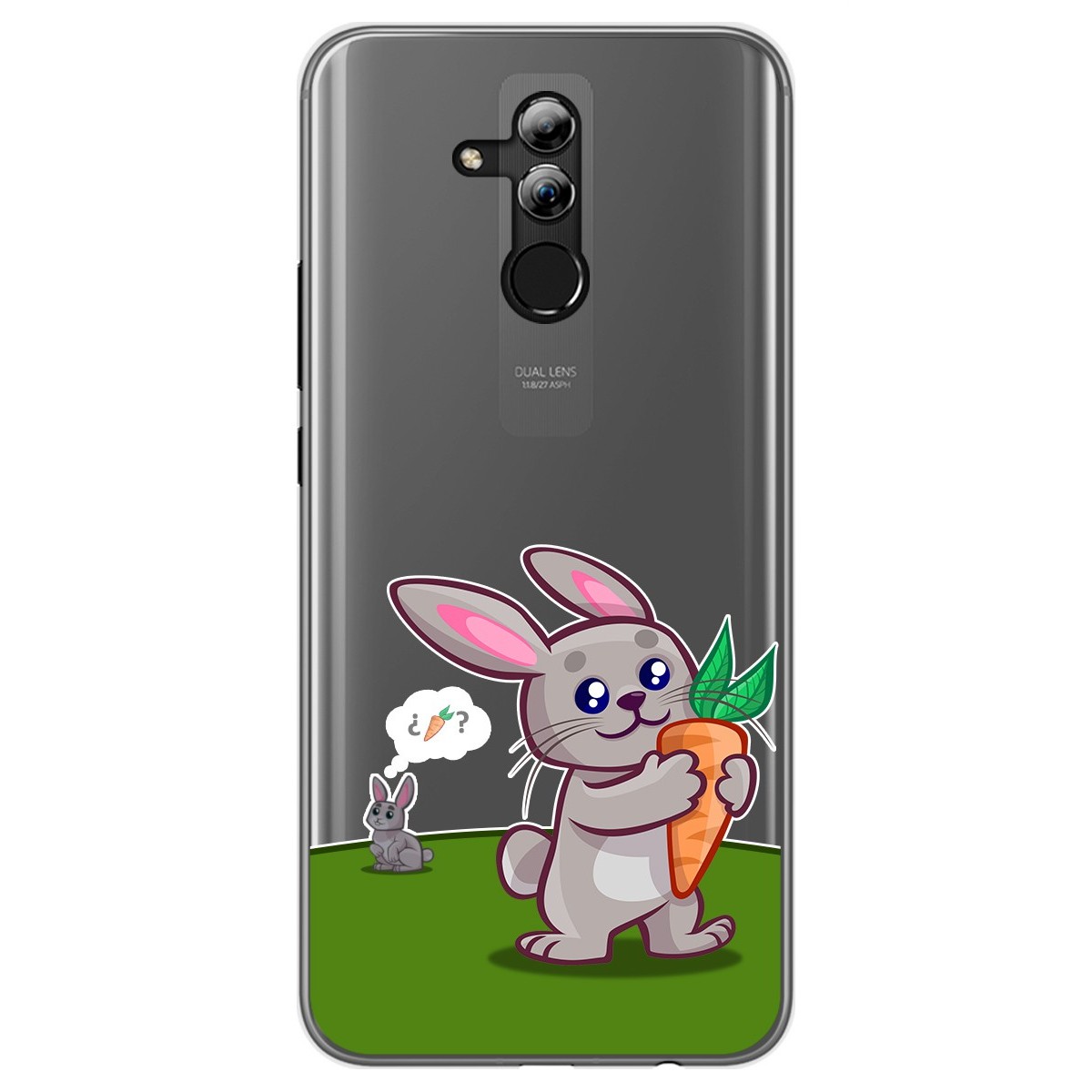 Funda Gel Transparente para Huawei Mate 20 Lite diseño Conejo Dibujos